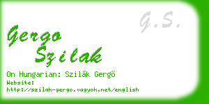 gergo szilak business card