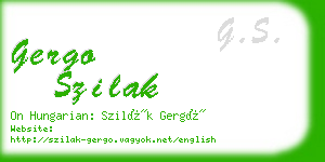 gergo szilak business card